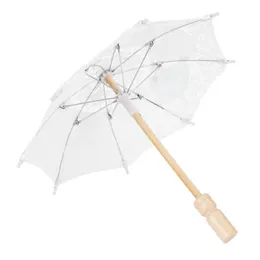 Mini ombrello ombrello da sposa ombrello bianco beige in pizzo ombrello ombrello decorativo per il matrimonio festa in costume