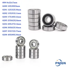 10PCS ABEC-5 608 6200 6201 6202 6203 6204 6205 6206 6207 6208 ZZ 2RS Metal seal High quality deep groove ball bearing 12x32x10mm