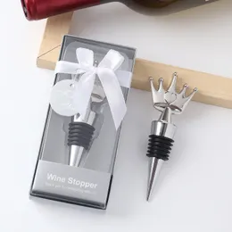 (10pcs/Los) Kronhochzeitsgeschenke für Gäste von Kronenflaschen Stopper Party Gefälligkeiten für Weinstopper Hochzeits Souvenirs Geschenke