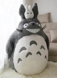 DorimyTrader Qualidade Anime Totoro Plush Toy Big Ford empalhado Cartoon Totoro DOLL PARA CRIANÇAS Decoração de presentes 55cm 77cm DY505617470310