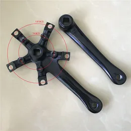 Truyou Road Bicycle Crank 130-74 BCD Triple Crankset طول 175/170 مم دراجة قابلة للطي MTB 5 مخلبات الألومنيوم سبيكة CNC