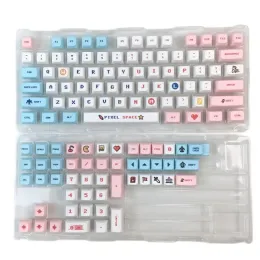 Accessoires 124Key Niedliche personalisierte Schlüsselkappen Englische Schlüsselkappe XDA High PBT -Material Thermal -Sublimationsprozess Mechanischer Tastaturschlüsselkappe