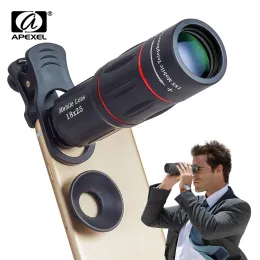 렌즈 Apexel 18X 망원경 줌 휴대 전화 렌즈 iPhone Samsung 스마트 폰 범용 클립 Telefon 카메라 렌즈가 포함 된 18XTZJ