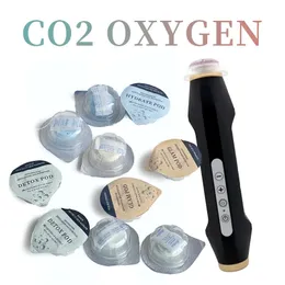 2024 New design portable co2 bubble oxygenation capsules pods rechargeable oxygen skin tightening facial machine