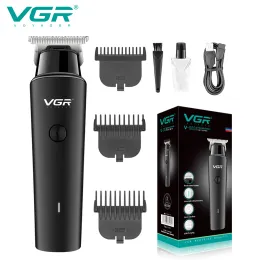 Aparadores de cabelo vgr aparador de cabelo recarregável aparador de cabelo elétrico barba barba barbeiro sem fio corte de cabelo 0mm mm de corte clipper para homens v933