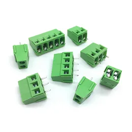 10pcs 5.0 2Pin 3Pin 3Pin PCB 나사 연결 터미널 블록 커넥터 300V 10A KF128-2P KF128-3P 플러그인 5.0mm 녹색