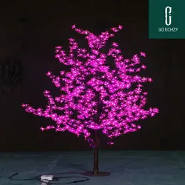 1.8m yükseklik LED yapay kiraz çiçeği ağaçları Noel ışığı 864pcs ampuller 110/220vac yağmur geçirmez peri bahçesi dekorasyonu