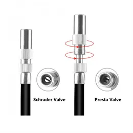 Sahoo 311418 دراجة محمولة مضخة الألومنيوم سبيكة الإطارات Schrader/Presta Valve AV/FV ملحقات