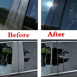 6PCS CAR CAR POLAR POSTS DOOR WINDOW TRIM COVER FOR MERCEDES ML-CLASS W164 2006 2007 2008 2008 2010 2011 BC COLUMNER