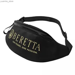 Sportsäcke Golden Militärpistole Berettas Fanny Pack Herren Gespannter Crossover -Tailentasche Lauf Telefon Taillenbeutel Y240410