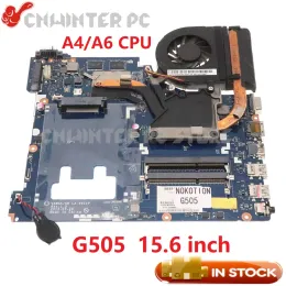 Płyta główna Nokotion Vawga GB LA9911p dla Lenovo IdeaPad G505 Połącz A45000 HD8570M lub R5 M230 GPU Dopasowanie LA9912p z wentylatorem Heatisnk wentylator