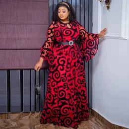 MD Dubai African Chiffon Dresses for Women Summer Shuffle Sleeve Robe Abaya Dashiki Print Plus Size Africa Clothing 240319
