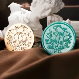 Van Gogh Hunflower Fire Paint Seal ArtシリーズハンドアカウントDIYワックスシールキャラクターセルフポートレートシーリングワックススタンプ