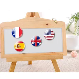 Vatikan City State Flag Kyl Magnet Souvenir 3D Whiteboard Blackboard Kylskåp Magneter Glass Magnetklistermärke Lärare gåva