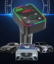 F2 FM Car Charger BT5.0 Transmitter Dual USB Fast Charging PD Type C Ports Handsfree o Receiver Auto MP3 Player for Cellphones with Retail Box MQ306032371