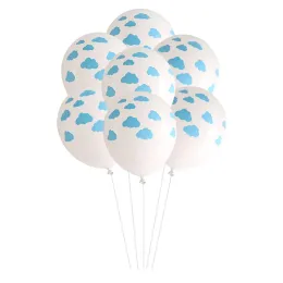 10 pezzi da 12 "Blue White Balloon Balloons Boy Airplane Toy Birthday Wedding Decor Hawaii Tema Giorni di compleanno Supponi Air Globos