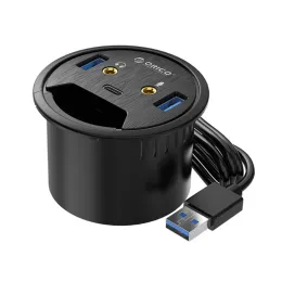 허브 ORICO 데스크 2U1C 데스크탑 스플리터 USB 3.0 랩톱 용 헤드폰 마이크 포트 타이프 USB 인터페이스 어댑터