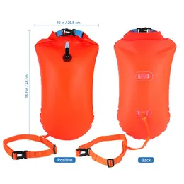 Sacca da bagno a galleggiante per nuoto ultraleggero da bagno in acque libere Vorcool 1pc per i nuotatori triatleti Snorkelers surfisti (arancione)