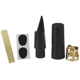 5st Set Saxophone Mouthpiece+Clip+Clip Cap+Reed+Dental Pad för Alto/Tenor/Soprano Sax Musical Instrument Accessories