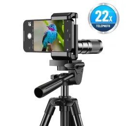 عدسة Apexel HD 22x Zoom Telephoto Lens Phone Camera Telescope Lenses مع ترايبود قابل للتمديد لـ Samsung iPhone جميع الهواتف الذكية