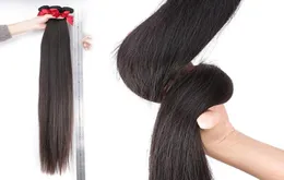 Lunga onda dritta 32 34 36 38 pollici fasci di capelli bundle grezzo vergine indiano vergine umano non trasformata capelli calasi peli di onde malese5380180