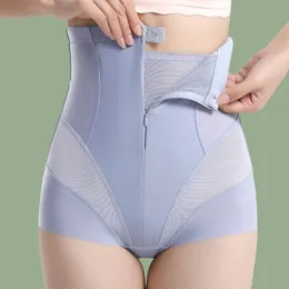 Voterbo Shaper trosor Sexiga spetsar Shapers Body Shaper med dragkedja dubbla kontrollbyxor Kvinnor Shapewear Plus Size Midjetränare