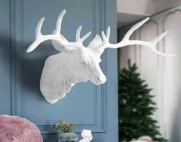 Designer di lusso di alta qualità Fashion winterternordic Resin Animal Head Wall Baning Bar Decoration con cervi e pecore accessori6282030