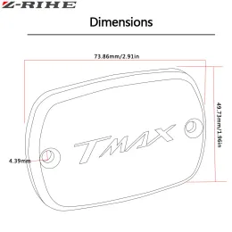 Motorcykeltillbehör Bromsvätska Tank Cap Brake Pump Cover för Yamaha T-Max 500 2004-2011 TMAX 530 2012 2013 2014 2015 2016