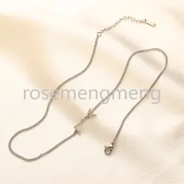 Lyxig kvinnors designer charm halsband kristall diamant brev hänge choker guld pläterad rostfritt stål märke hals kedja smycken födelsedagsfest