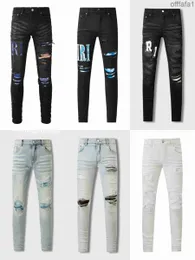 Lila-Brand-Mode-Herren Jeans cooler Stil Luxusdesigner Miri Jeans Herren Designer Hochwertiger Luxus-Denim-Hantel Destressed Ripper Biker Ennh