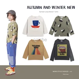 T-shirt Childrens Ins BC T-shirt Esri Autumn e Winter Ins New Girl WithLong WithLong Withlong Boys Tops Inside Casual Versatile 240410