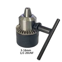 16mm Drill Chuck & Drill Chuck Adapter Convert Impact Wrench Into Electric Drill - 1/2"-20UNF & 5/8"-16UNF Thread 3 Jaw Chuck