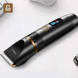 Tillbehör YouPin Riwa Litium Battery Professional Hair Clipper med keramisk titanlegering Blades hår rakapparat Vattentät hårtrimmer USB