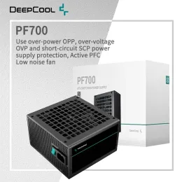 Supplies DeepCool PF700 PFC PC 게임용 최대 전원 공급 장치 700W 와트 데스크탑 컴퓨터 전원 공급 장치 120mm 팬 12V ATX ​​PSU
