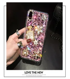Copertina di diamanti 3D di lusso per iPhone 12 Mini 11 Pro Max X XS Max XR 8 7 6S Plus Diamond Perfume Bottle Custodia per iPhone 12 SE 20206377655