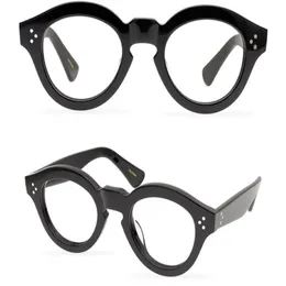 Erkek optik gözlükler çerçeve marka kalın gösteri çerçeveleri vintage moda yuvarlak gözlük kadınlar için maske el yapımı miyopi gözlük350u