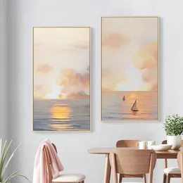 Sunset Landscape Abstract Canvas Painting Home Decor Posters and Print