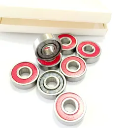 8pcs 608 Reds Bearing Skate Board inline Skates Skates Deep Groove Ball Barking Cruiser Longboard подшипник Reds Знаменитый подшипник 608