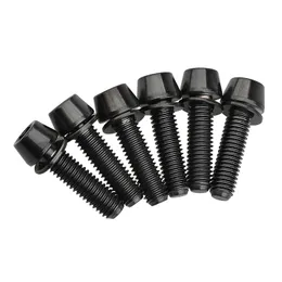 Weiqijie 6pcs Titanium Bolts M5x16 18 20mm Bike Stem Bolts Taper Head with Washers for MTB Mountain Road