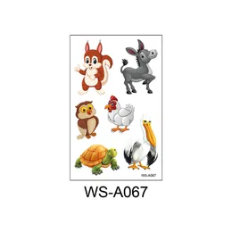 1 ark Jungle Safari Party Stickers Woodland Animal Tattoo Stickers Waterproof tillfällig Tatto Body Art Birthday Party Favor