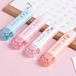 Kawaii Cat Paw Eraser kreativer Push Pull Eraser für professionelle Zeichnungswerkzeuge für Schüler Süßes Briefpapier Schulbedarf Mädchen Geschenk