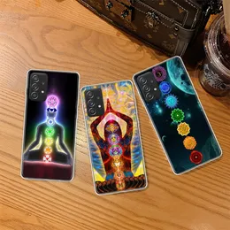 Mandala Chakra insisterar yogatelefonfodral för Galaxy Note 20 Ultra 10 Lite 9 8 Samsung A15 A25 A35 A55 M11 M12 M21 M30S M31 M32