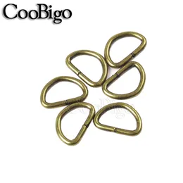 50pcs Metal D Ring Dee Buckle Clasp Small Hardware for Bra Shoes Key Chain Handbag Purse Doll Garment DIY Craft Accessories 10mm