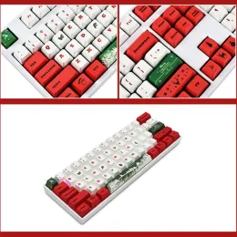 Zubehör Weihnachten Element -Schlüsselkaps Set OEM -Profil -Farbstoff Sublimation PBT -Tastatur für mechanische Tastatur 123 Tasten Cartoon -Schlüsselkappen Dropship