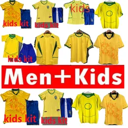 1998 Brasil Top quality and comfortable wearing soccer jerseys 2002 retro shirts Carlos Romario Ronaldinho 2004 camisa de futebol 1994 BraziLS 2006 1982 1988 2000