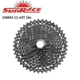 Sunrace CSMX3 CSMS3 11-42T 11-46T 11-51T 10 Hızlı Geniş Oran Bisiklet Bisiklet MTB Freewheel Kaset Siyah Gümüş Renk