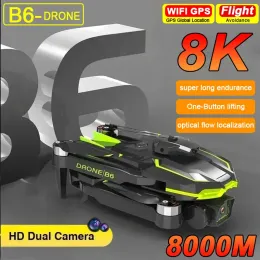 Drohnen B6 Drone Race Race bürstenloser Motor Dual professionelle Luftfotografie Hindernis Vermeidung Fouraxis RC -Flugzeug für Erwachsene und Kinderspielzeug