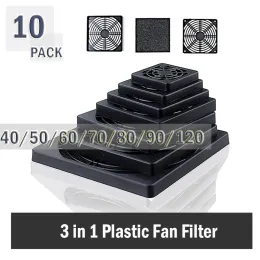 냉각 10pcs gdstime 더러드 스프 루프 40mm 50mm 60mm 80mm 80mm 90mm 120mm PC 케이스 팬 먼지 필터 가드 그릴 보호자 커버 플라스틱 컴퓨터 팬