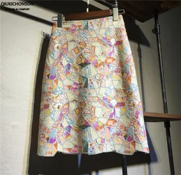 Qiukichonson paljett blyerts kjol kvinnor 2021 hög midja sommar virkning spets minikjolar vintage blommor kommer tull5549291