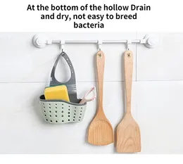 Accessori per cucina lavello sapone spongevatura utensili borse organizzatore Borsa regolabile bagno a snap cestino drenaggio scaffale
